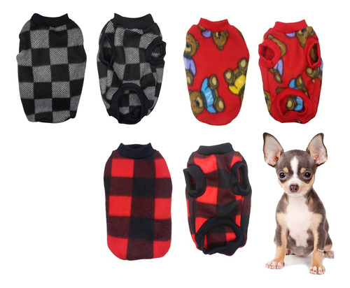 Kit 3 Roupa Pet Frio Mini Micro Filhote Chihuahua Pinscher