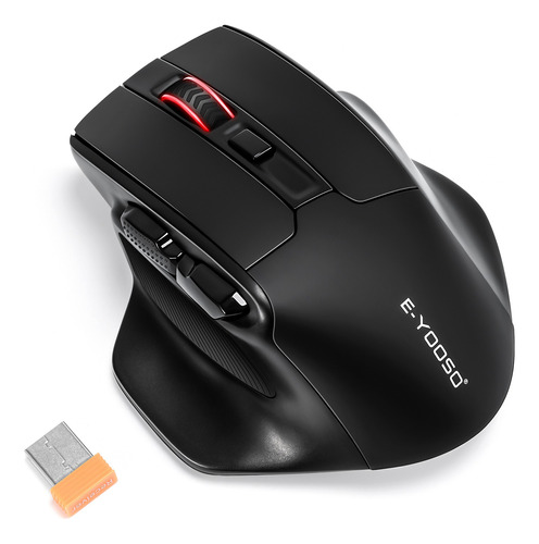 Mouse Inalámbrico Ergonómico 2,4g Receptor Usb 5 Dpi Modos