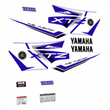 Calcos Yamaha Xtz 250 Moto Azul 2014 Advertencia Y Horquillo