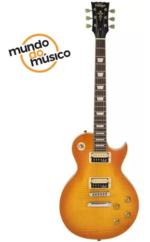 Guitarra Vintage Les Paul Reissued V100 Hb Honey Burst Corpo