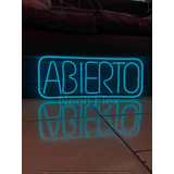 Cartel Abierto Neonflex  Comercio Deco Figuras Luminoso Led 