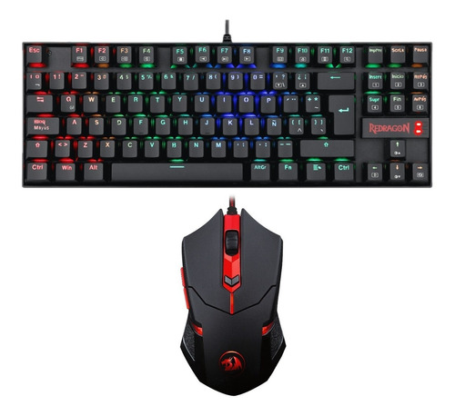 Combo Gamer Teclado Mecanico Redragon Kumara + Centrophorus