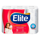 Elite Papel Higiénico Cuidado Clásico 200hoja Doble 12rollos