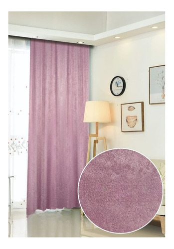 Cortinas Aterceopeladas 2 Paños Para Living 230x140cm