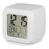 Reloj Alarma Con Cambio De Color Cubo Magico Digital