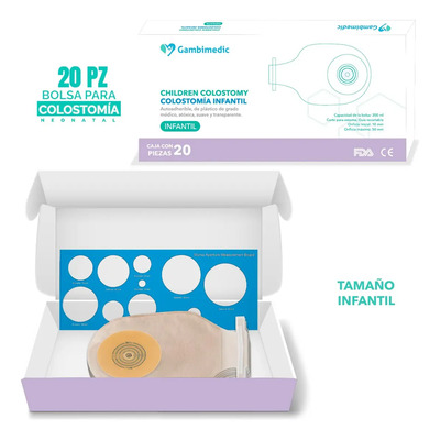 Gambimedic Bolsa Colostomia Infantil Barrera Recortable 20pz | Envío gratis