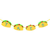 Whaline Pancarta De Fieltro De Taco Mexicano Taco 3d Fiesta 