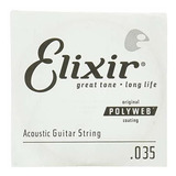 Elixir Cuerdas Guitarra Acústica Cuerdas Polyweb Revestimien