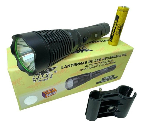 Lanterna Led Luz Branca Caça Pesca Foco Redondo Fixo Jy-520d