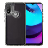 Funda Doble Capa Uso Rudo Rainbow Traslúcido Para Moto E20