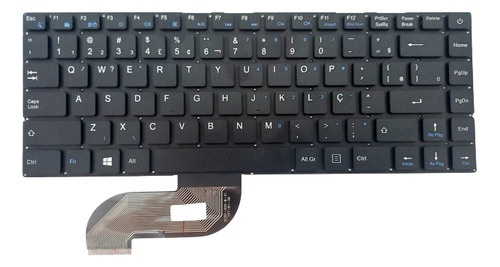 Teclado Para Notebook Philco Modelo 1ac14s128w10 Novo Preto 