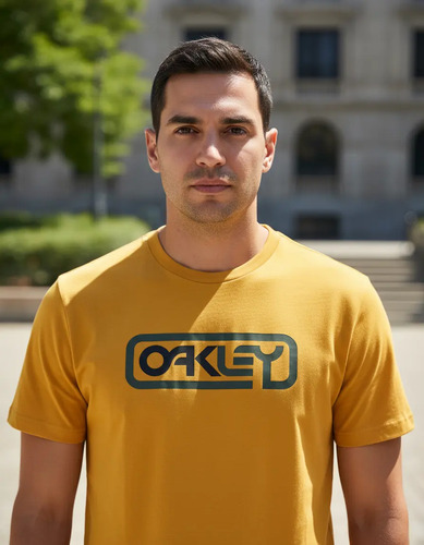 Camiseta / Playera Oakley Locked In B1b Tee Amber Yellow