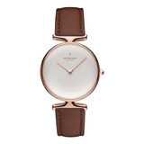 Reloj Mujer Nordgreen 5 Cuarzo 28mm Pulso Marron En Cuero