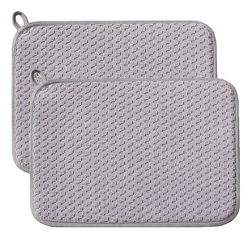 Kitchen Counter Dish Drying Mat 2 Pack, Drying Mat Absorbent