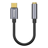 Cabo Adaptador Áudio Usb-c To P2 3.5mm P/ Samsung Mi Baseus