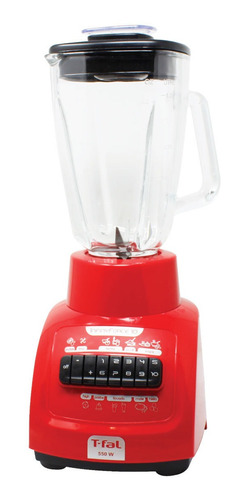 Licuadora 10 Vel Vaso Vidrio Infinyforce Roja T-fal Ln8105mx