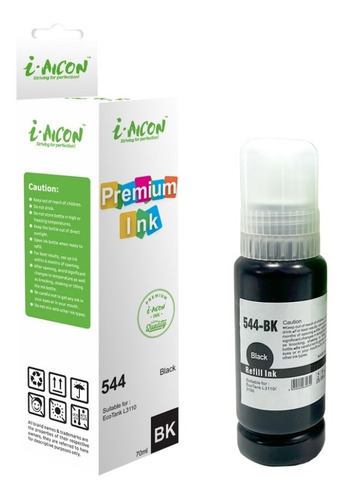 Botella De Tinta Compatible Con Epson T544 L1110 L3110 L3150