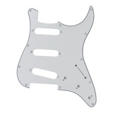 Escudo Guitarra Stratocaster 3 Camadas Sss 11 Furos Branco