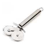 Carretilha Dupla Cortador Inox Massa Pastel Pizza