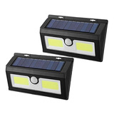Lampara Pared Luz 55 Led Panel Solar Sensor De Movimiento X2
