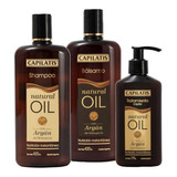 Kit Capilatis Natural Oil Argan  Shampoo + Balsamo + Trat 3c