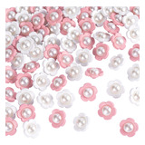 Pagow 50 Botones De Costura De Perlas De Vstago De Flores De