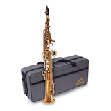 Saxofone Soprano Dominante Dourado C/ Kit Limpeza E Semicase