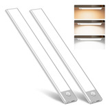 Pack 2 Luces Led Barra Con Sensor Movimiento Cocina Closet