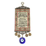 Alfombra De Pared Con Colgante De Amuleto Del Corán, Azul, C