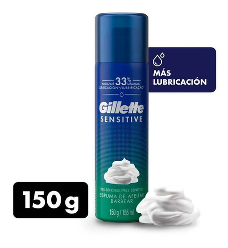 Espuma De Afeitar Gillette Sensitive X 150 Gr