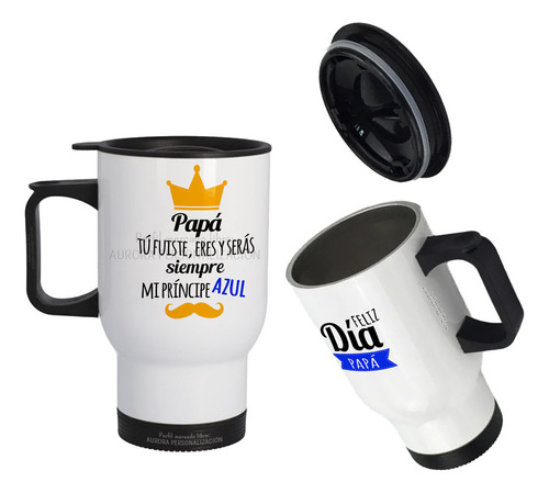 Mug Vaso Termico Viajero Para Carro Regalo Papá Padre 17