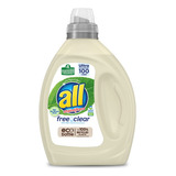 All Detergente Liquido Para Ropa, Free Clear Eco, Limpio A B