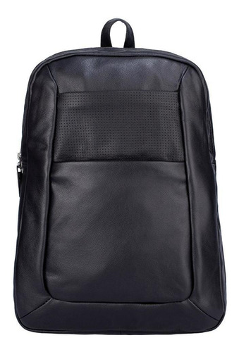 Mochila Masculina Em Couro Slim Cor Preto