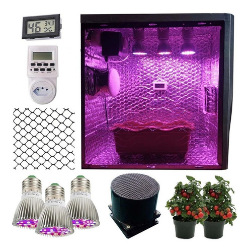 Estufa Pc Grow Cultivo Led 112w Com Filtro Full Tower