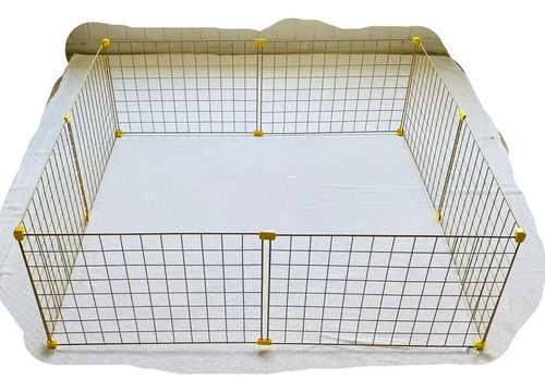 Cercado Para Pets Cão Cachorro Pequeno Porte 60x120 Dourado 