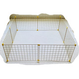 Cercado Para Pets Cão Cachorro Pequeno Porte 60x120 Dourado 