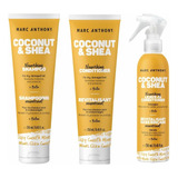 3pack - Hydrating Coconut Oil & Shea Butter Shampoo, Acondicionador Y Leave-in Por Marc Anthony True Professional