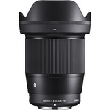 Lente Sigma 16mm F/1.4 Dc Dn Para Sony E + Nf-e *