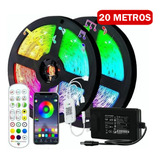 Tira De Luces Led Rrgb Bluetooth Músic 20 Metros Led