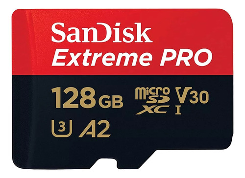 Cartão Memória Sandisk Exteme Pro128gb C/ Adaptador Original