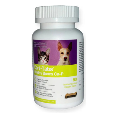 Petmedica Cani Tabs Healthy Bones Calcio Para Perros Vitaminas 60 Tabletas | Envío gratis