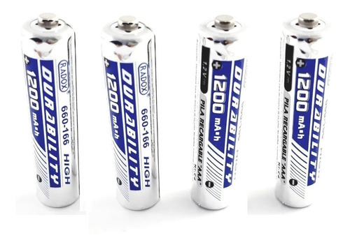 Baterias Aaa Recargables 1200mah Paquete De 2 660-680