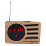 Reloj Despertador Electrónico Con Radio, 5 V, Led, Color Roj