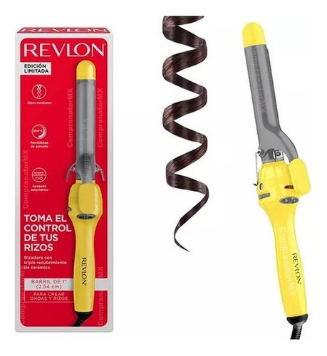 Rizadora Pelo Revlon Ceramica Turmalina Ferro Tenaza Cabello