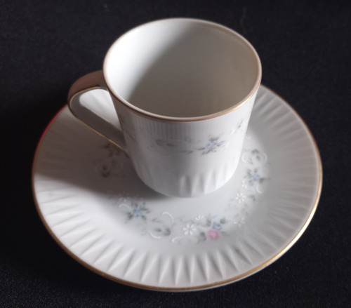 Taza De Té Y Plato De Porcelana Tsuji Doble Rosa