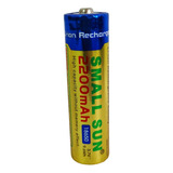 Bateria Pila 18650 3.7 V  Recargable Dorada 9.6 Wh 2200 Mah