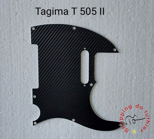 Escudo Tagima Telecaster T505 Il Fibra Carbono Com Branco