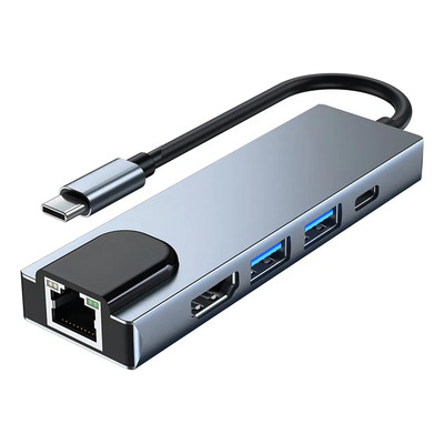 Type C Adapter5-in-1 Usb Ac Hdmi 4k Ethernet For Laptops | MercadoLibre