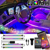 Tira De Luces Led Rgb 4x12 Para Interior De Auto