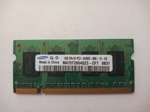 Memoria Sodimm Samsung 1 Gb Ddr2 Pc2-6400s-666-12-a3